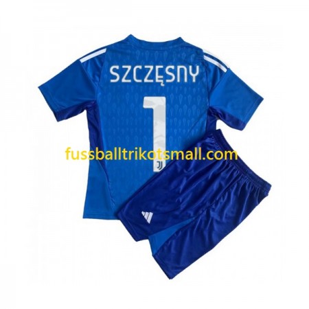 Fußballtrikots Juventus Wojciech Szczesny 1 Torwart Kinder 2023-2024 Kurzarm Heimtrikotsatz kaufen